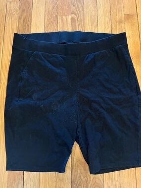 Torrid Black Cotton Bike Shorts With Pockets Size 3